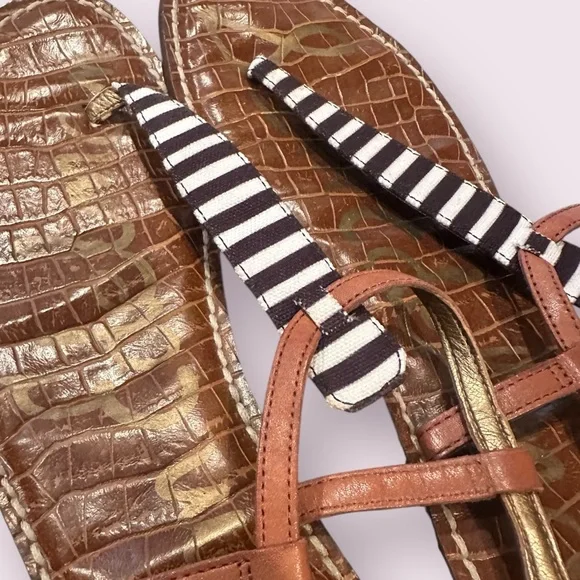 Sam Edelman Brown and Black Sandals with Chic Design - Picture 4 of 8